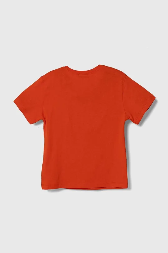 Detské bavlnené tričko United Colors of Benetton oranžová
