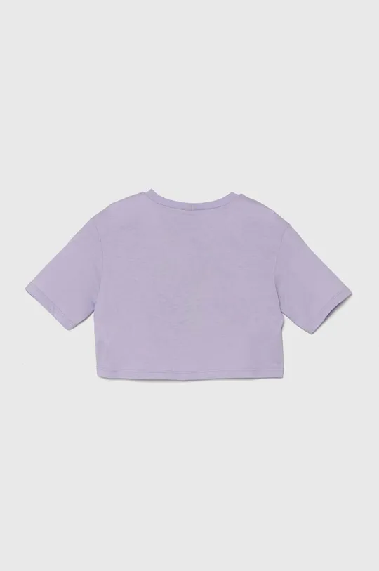Детская хлопковая футболка United Colors of Benetton фиолетовой