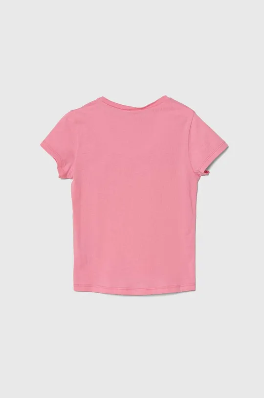 Dječja pamučna majica kratkih rukava United Colors of Benetton roza