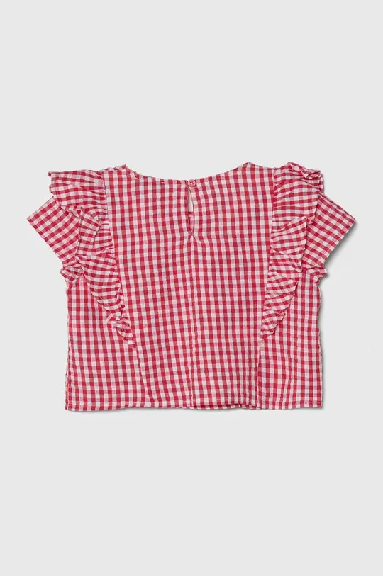 Детская хлопковая блузка United Colors of Benetton красный
