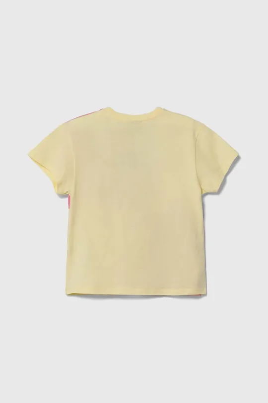 Παιδικό βαμβακερό μπλουζάκι United Colors of Benetton κίτρινο