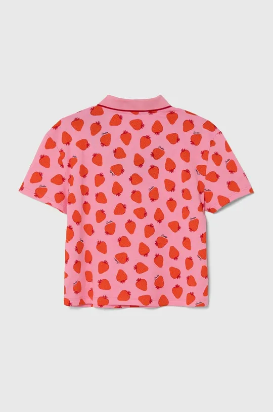 Παιδικό πουκάμισο πόλο United Colors of Benetton μωβ