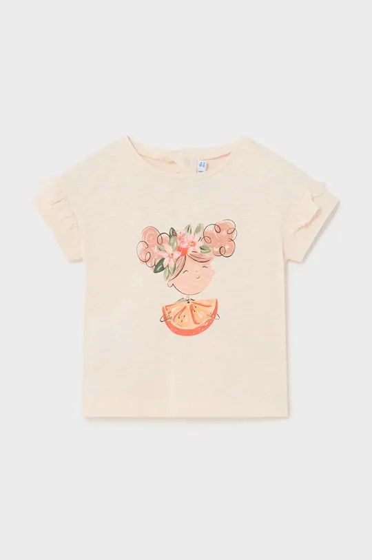 Μωρό βαμβακερό μπλουζάκι Mayoral 2-pack πορτοκαλί