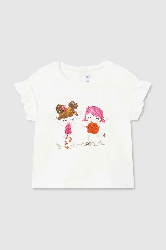 beżowy Mayoral t-shirt niemowlęcy Dziewczęcy