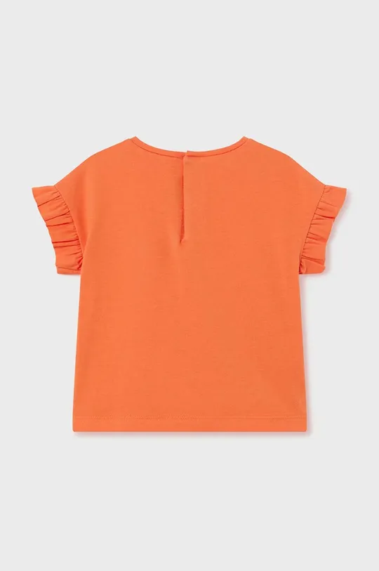 Mayoral t-shirt bawełniany niemowlęcy pomarańczowy