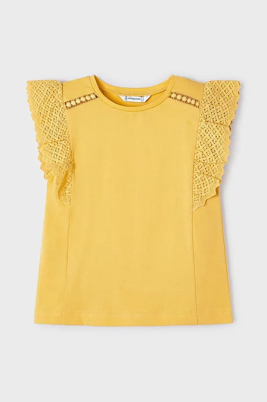 Mayoral t-shirt bawełniany żółty