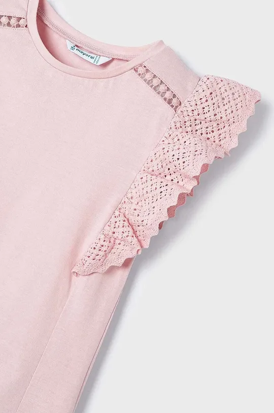 Mayoral t-shirt bawełniany różowy 3082.6D.Mini.PPYH