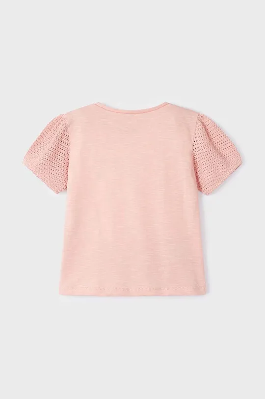 Дитяча бавовняна футболка Mayoral рожевий