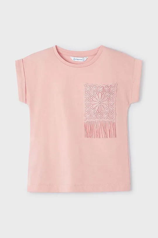 różowy Mayoral t-shirt dziecięcy kod QR do gry Dziewczęcy