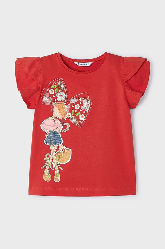 fioletowy Mayoral t-shirt dziecięcy Dziewczęcy