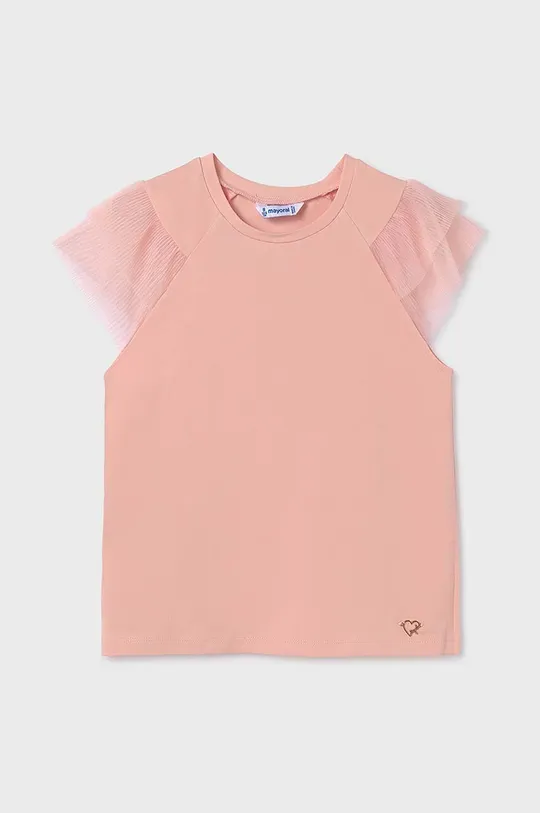 Детская хлопковая футболка Mayoral розовый