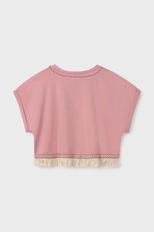 Mayoral t-shirt bawełniany dziecięcy różowy