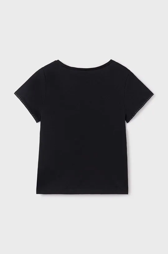 Dječja pamučna majica kratkih rukava Mayoral crna