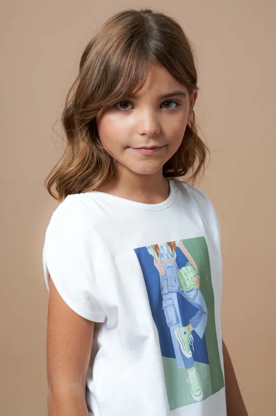 Дитяча бавовняна футболка Mayoral Для дівчаток