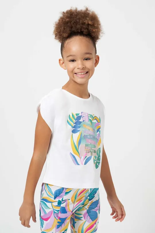 πολύχρωμο Παιδικό βαμβακερό μπλουζάκι Mayoral Για κορίτσια