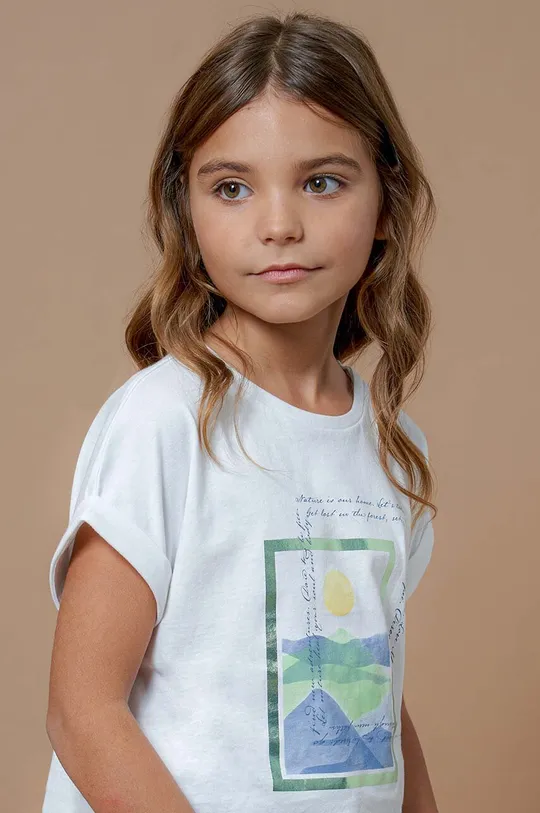 Детская хлопковая футболка Mayoral Для девочек