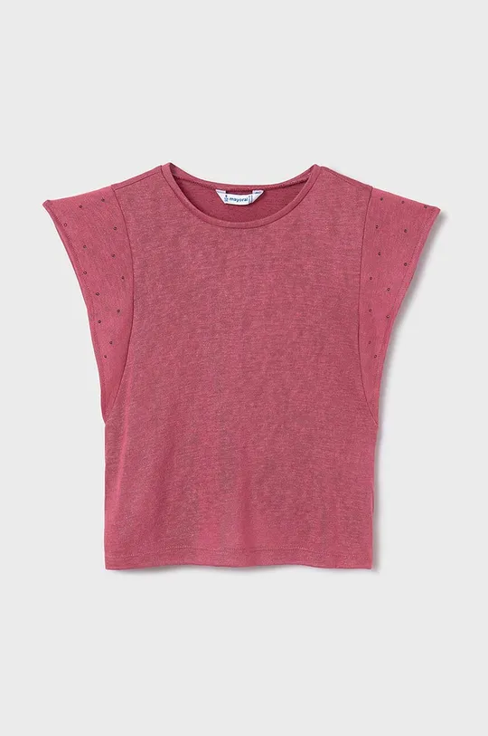 różowy Mayoral t-shirt dziecięcy Dziewczęcy