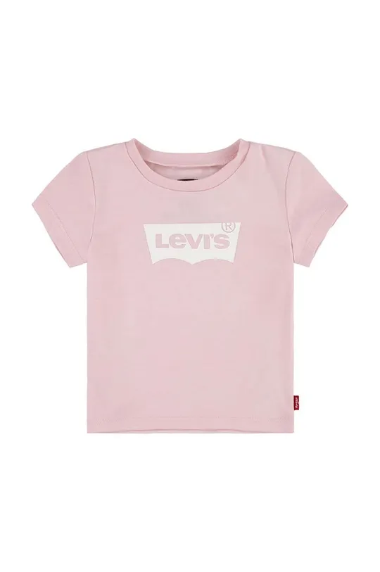 różowy Levi's t-shirt dziecięcy Dziewczęcy