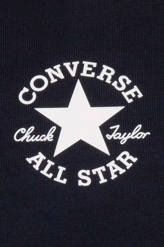 чорний Дитяча бавовняна футболка Converse