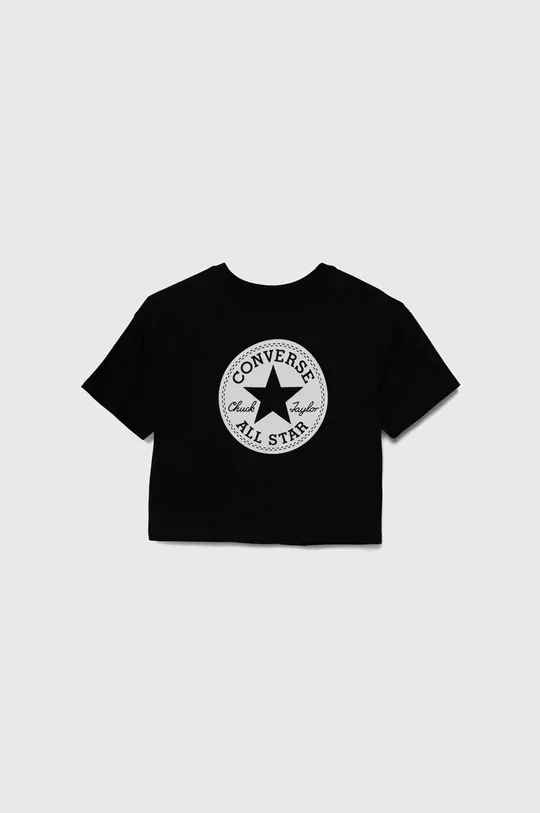 czarny Converse t-shirt dziecięcy Dziewczęcy