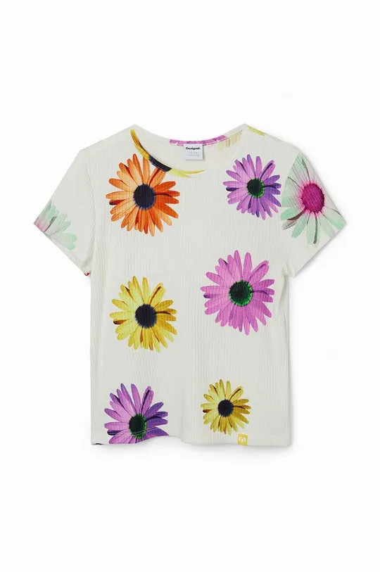 белый Детская футболка Desigual Для девочек