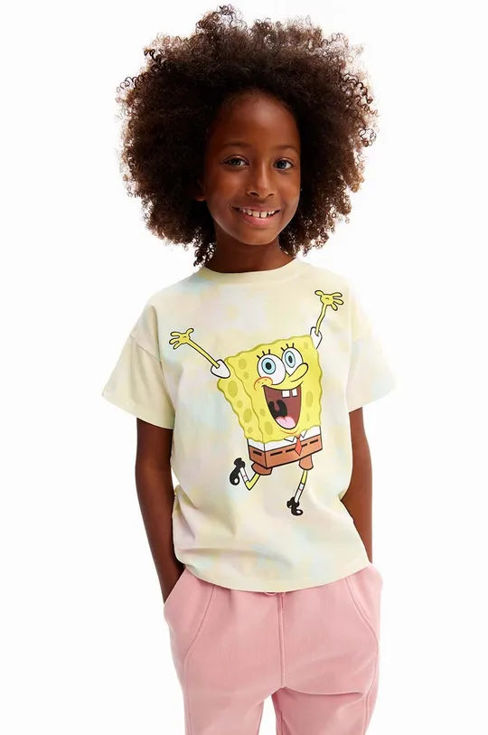 πολύχρωμο Παιδικό βαμβακερό μπλουζάκι Desigual Dacia Για κορίτσια
