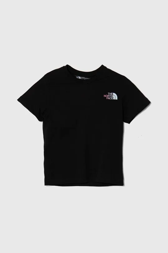 czarny The North Face t-shirt bawełniany dziecięcy RELAXED GRAPHIC TEE 2 Dziewczęcy
