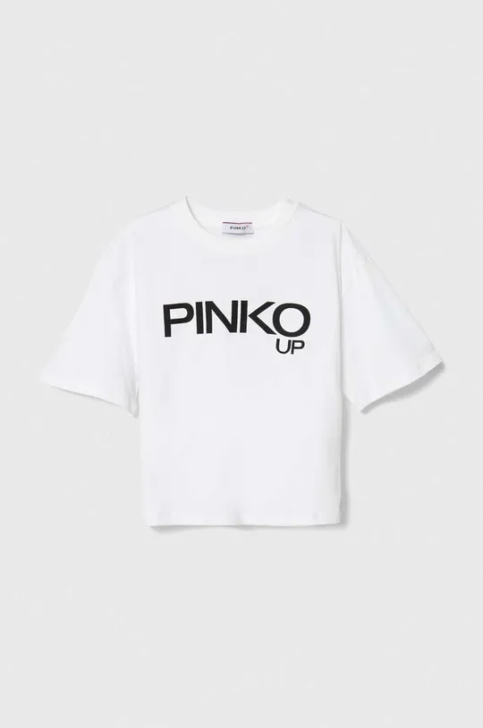 bijela Dječja pamučna majica kratkih rukava Pinko Up Za djevojčice
