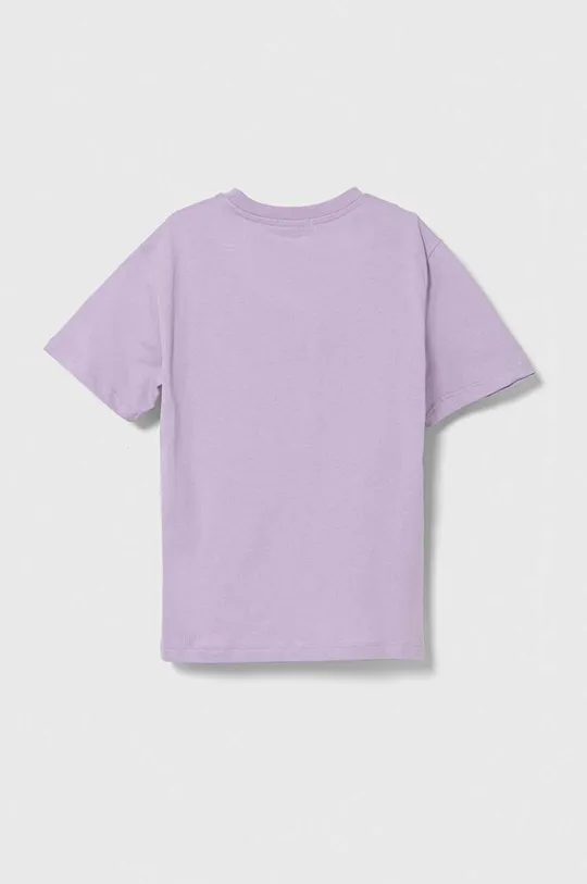 Βαμβακερό μπλουζάκι Pinko Up μωβ