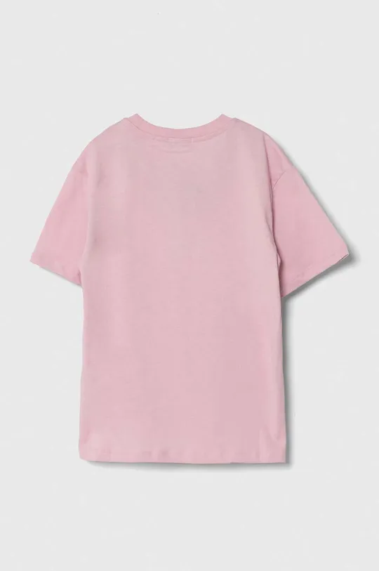 Βαμβακερό μπλουζάκι Pinko Up ροζ