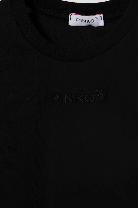 Bombažna kratka majica Pinko Up črna