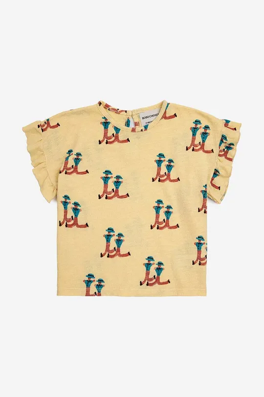 żółty Bobo Choses t-shirt bawełniany dziecięcy Dziewczęcy