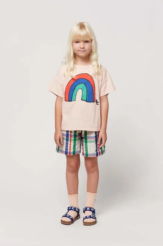 różowy Bobo Choses t-shirt bawełniany dziecięcy