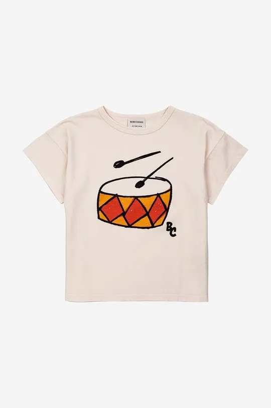Παιδικό βαμβακερό μπλουζάκι Bobo Choses πορτοκαλί