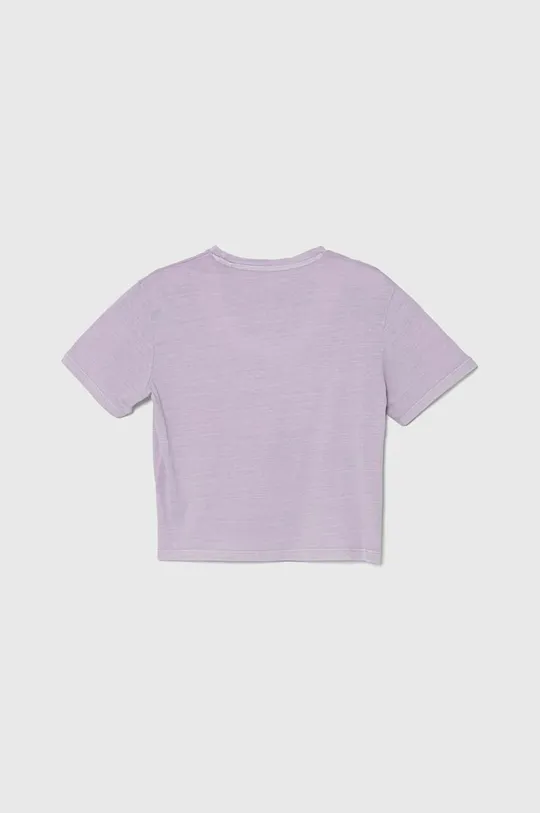 Detské bavlnené tričko Guess fialová