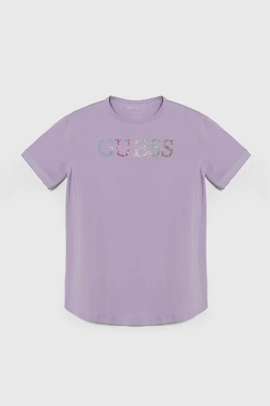 fialová Detské tričko Guess Dievčenský
