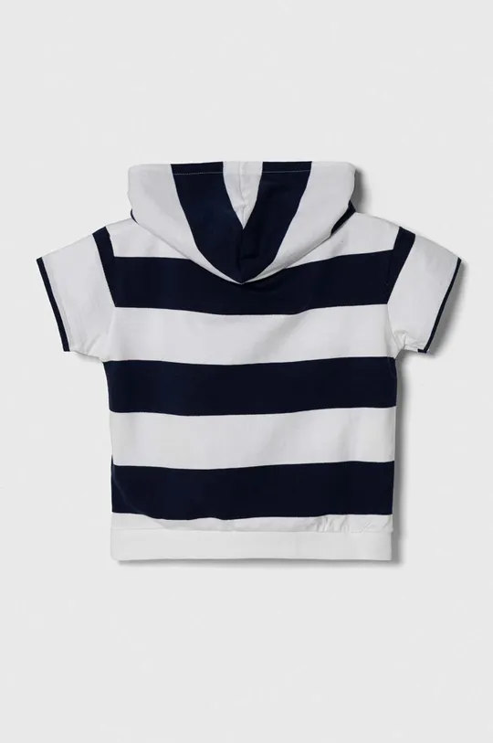 Dječja pamučna majica kratkih rukava Guess mornarsko plava