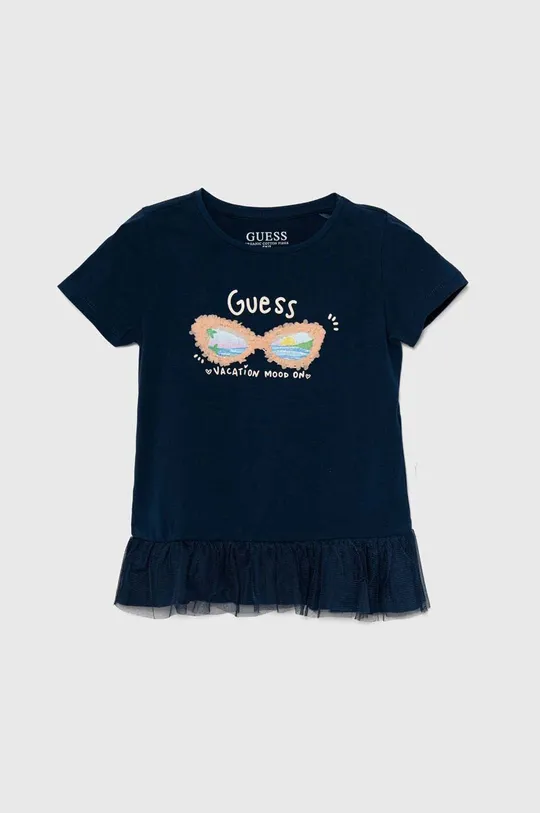 mornarsko plava Dječja majica kratkih rukava Guess Za djevojčice