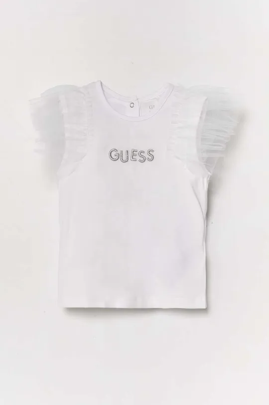 bela Otroška kratka majica Guess Dekliški