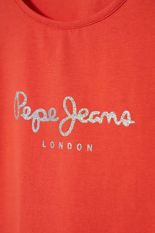 Pepe Jeans t-shirt dziecięcy HANA GLITTER 95 % Bawełna, 5 % Elastan