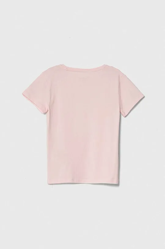 Детская хлопковая футболка Pepe Jeans NINA розовый