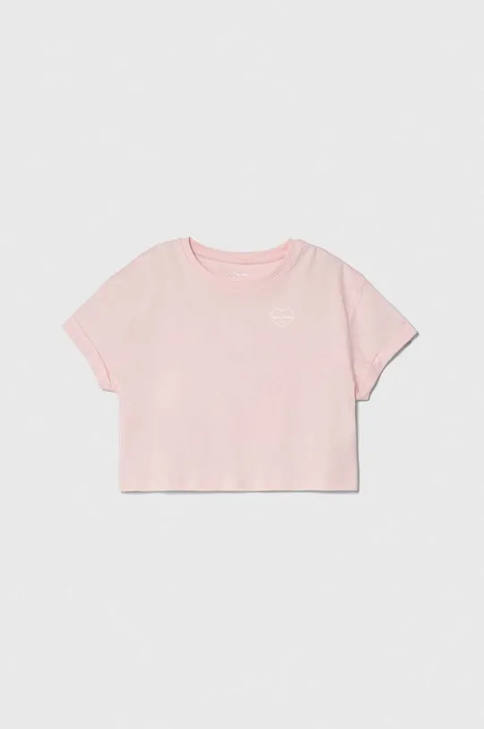 różowy Pepe Jeans t-shirt bawełniany dziecięcy NICKY Dziewczęcy