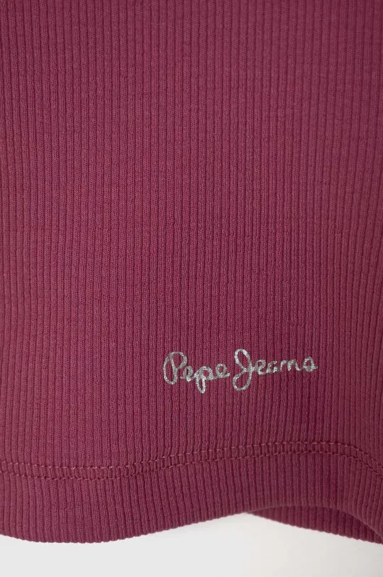 Otroška kratka majica Pepe Jeans QUANISE vijolična