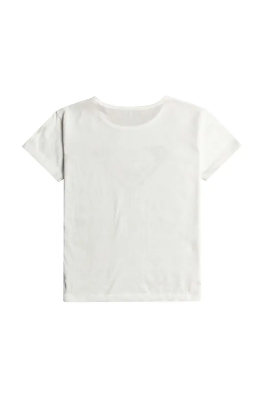 Παιδικό βαμβακερό μπλουζάκι Roxy DAY AND NIGHT λευκό