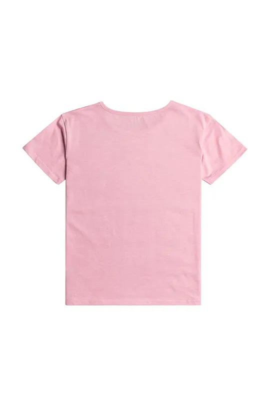 Детская хлопковая футболка Roxy DAY AND NIGHT розовый