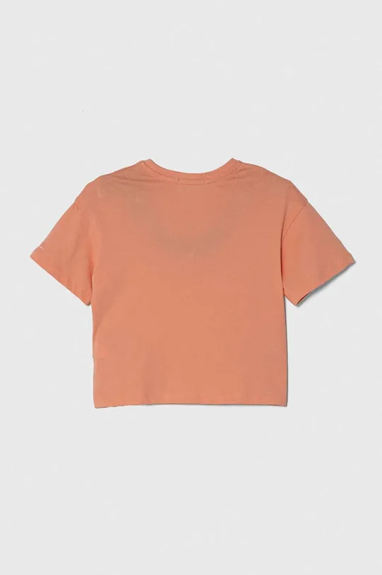 Дитяча бавовняна футболка Calvin Klein Jeans помаранчевий
