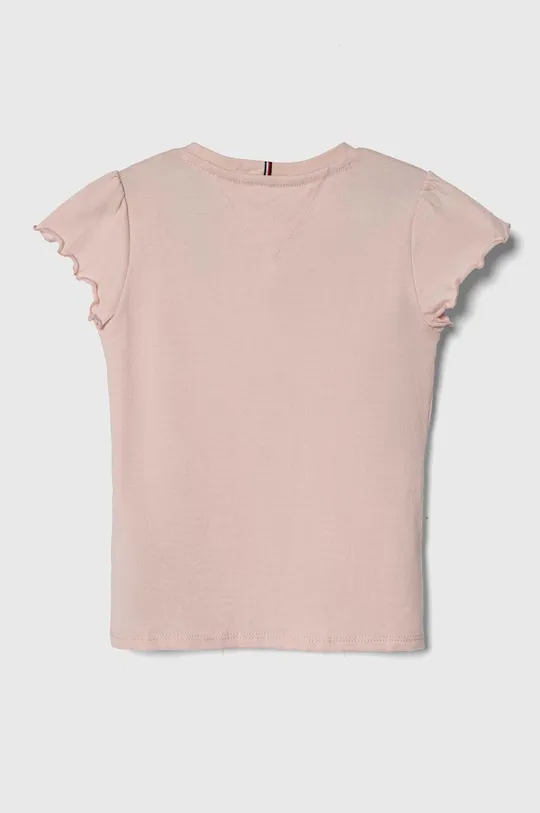 Παιδικό μπλουζάκι Tommy Hilfiger ροζ