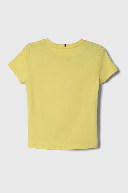 Παιδικό βαμβακερό μπλουζάκι Tommy Hilfiger κίτρινο