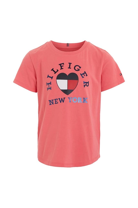 Tommy Hilfiger t-shirt bawełniany dziecięcy różowy