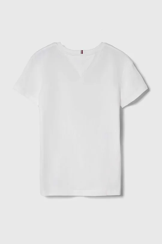 Παιδικό βαμβακερό μπλουζάκι Tommy Hilfiger λευκό